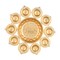 Urli Bowl Brass Finished Diya Shape Flower Decorative Urli Bowl for Floating Flowers Tea Light Candles Home Office Table Decor Diwali Decoration Indian Showpiece Items (10 Diyas)
